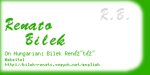 renato bilek business card